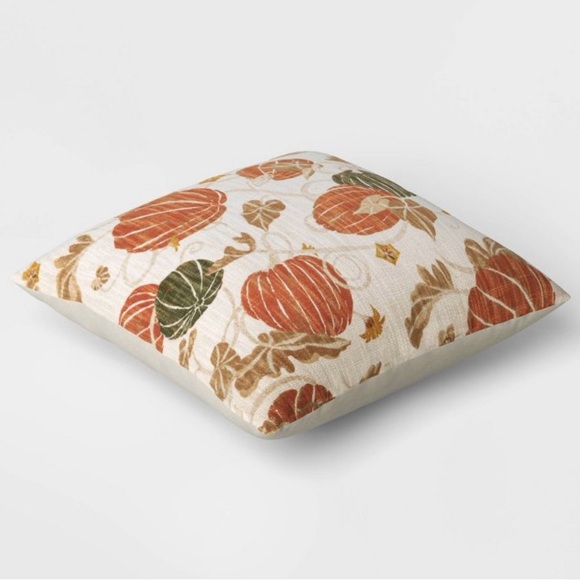 Threshold printed pumpkin square throw pillow - Picture 5 of 8